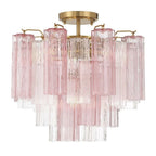 Addis Murano Glass Semi-Flush Ceiling Mount 17''W