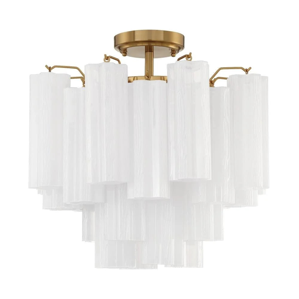Addis Murano Glass Semi-Flush Ceiling Mount 17''W