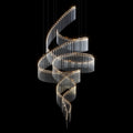 Spiral Crystal Ribbon Chandelier