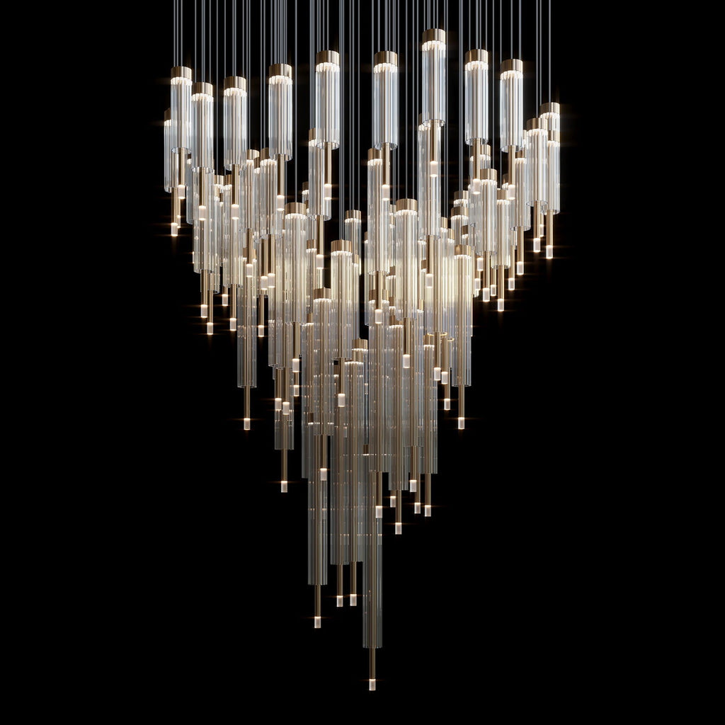 Crystal Tube Rain Chandelier