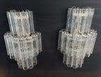 Murano Wall Lamp | 18 Clear Prism Glass | Set of 2