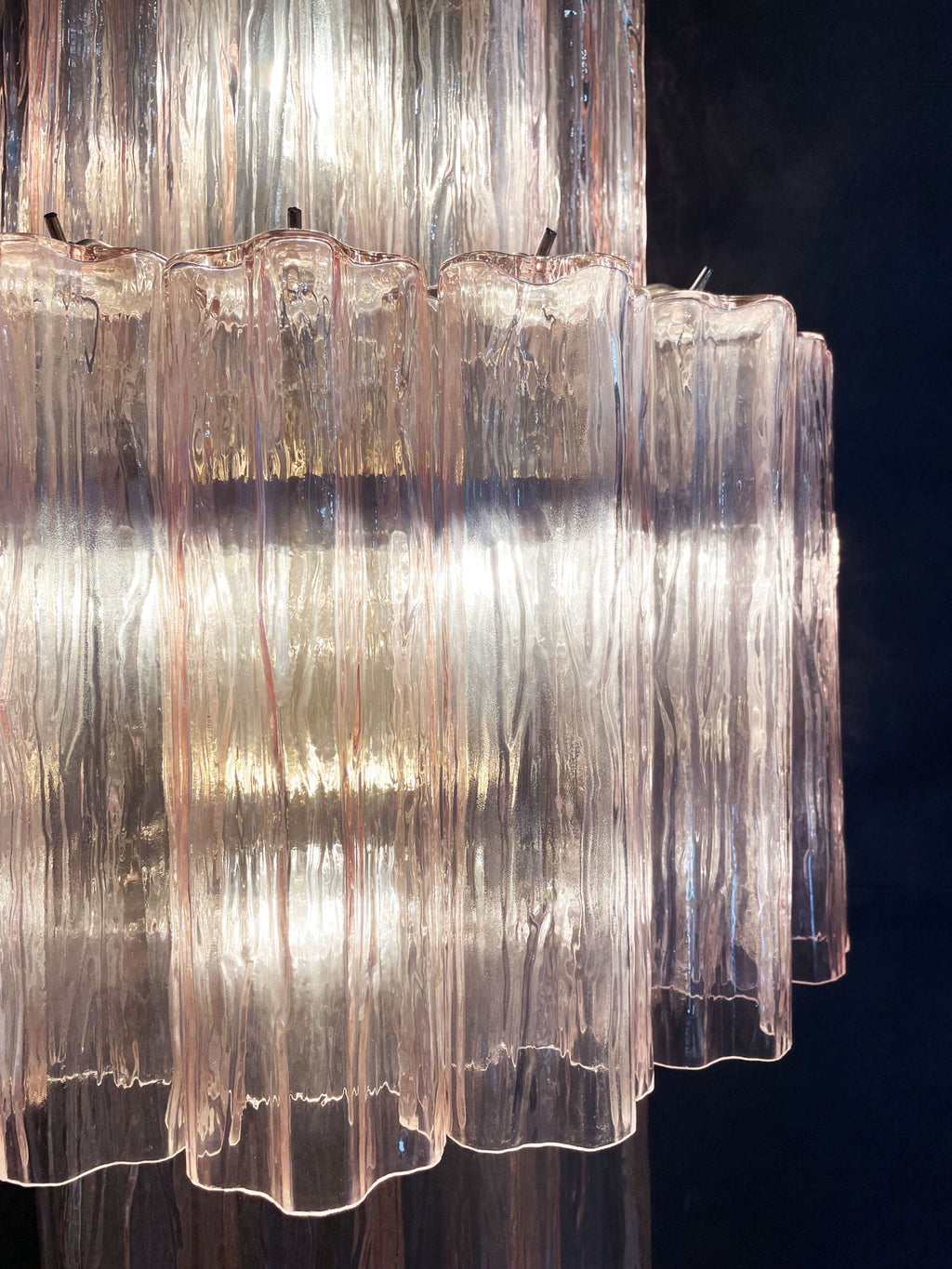 Murano Wall Lamp | 18 Pink Prism Glass | Set of 2