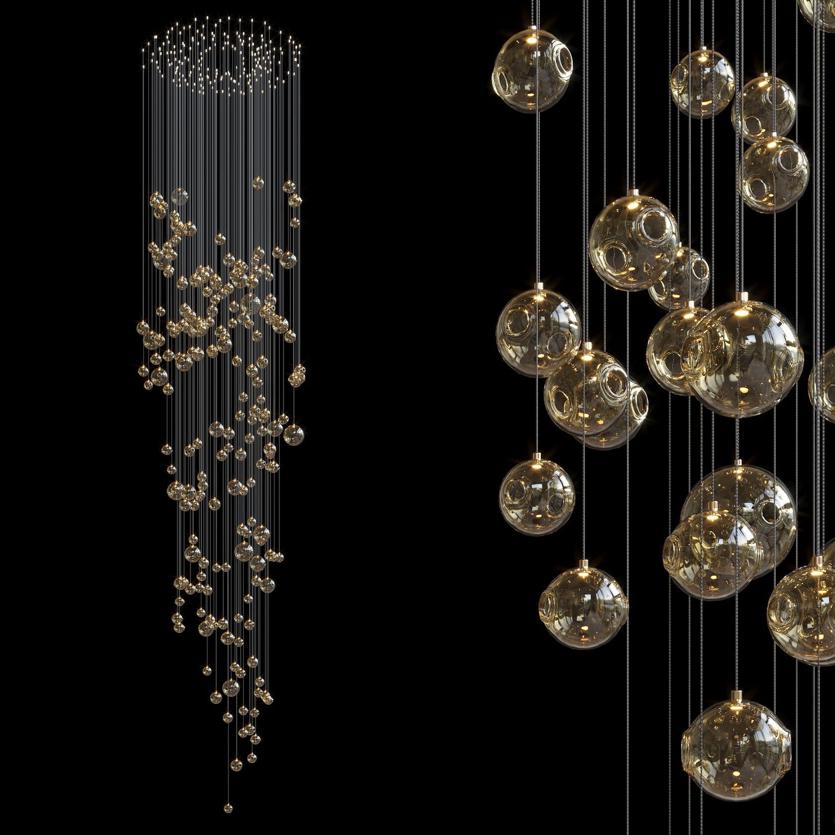 Glass Bubble Cloud Chandelier