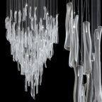 Linear Tube Cluster Chandelier