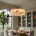Oakley Layered Alabaster Chandelier by Bling Lighting Studio