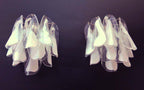Murano Wall Lamp | 20 Clear White Rondini Glass | Set of 2