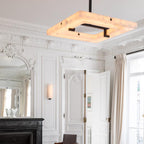 Glacera Square Alabaster Chandelier by Bling Lighting Studio