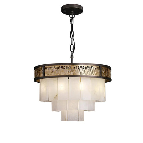 Marble Alabaster Lorry Multi-layer Classic Chandelier by Bling Lighting Studio