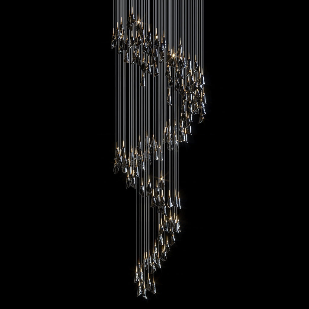 White Petal Drop Chandelier