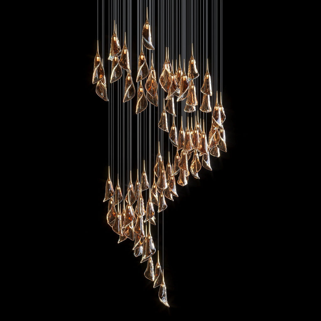 Crystal Petal Drop Chandelier