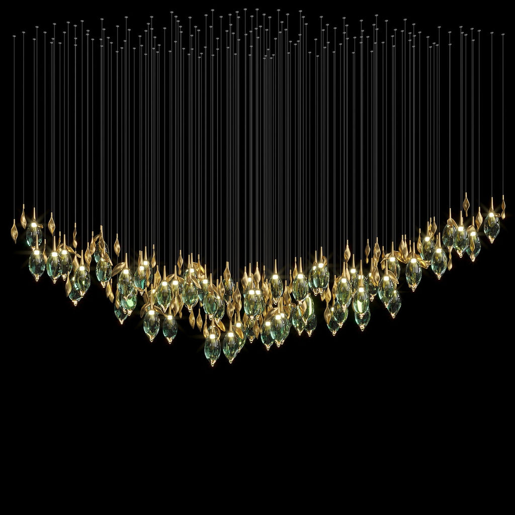 Aqua Seed Pod Chandelier