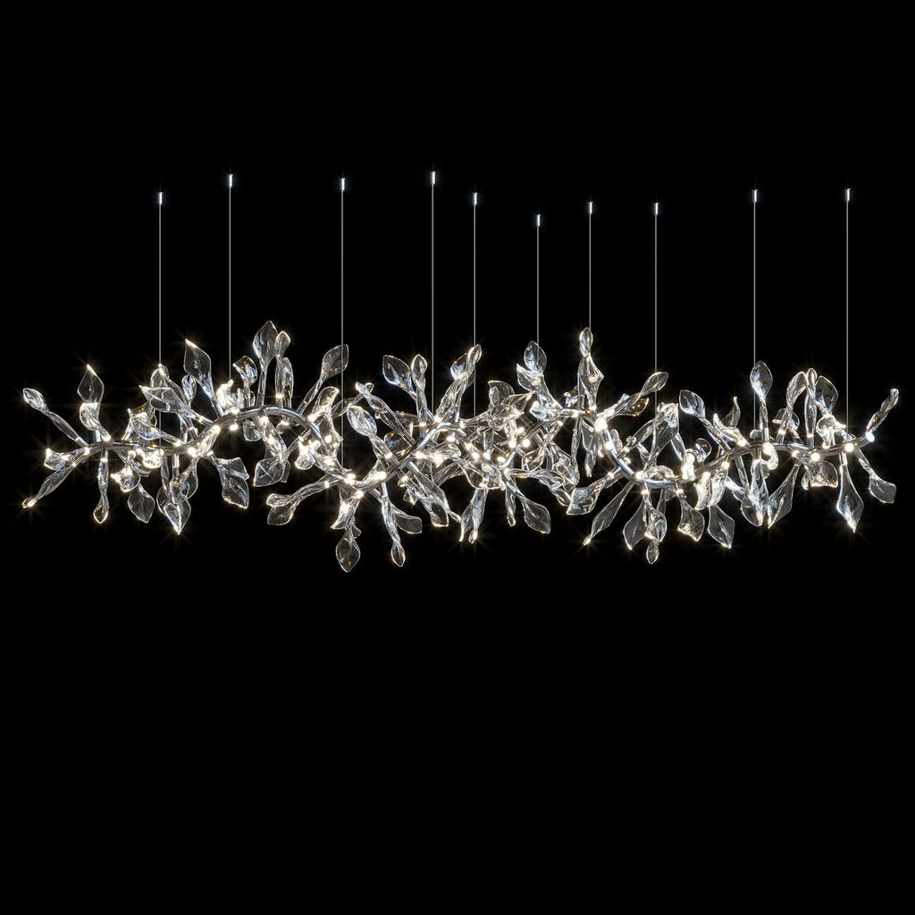White Calla Orbit Chandelier
