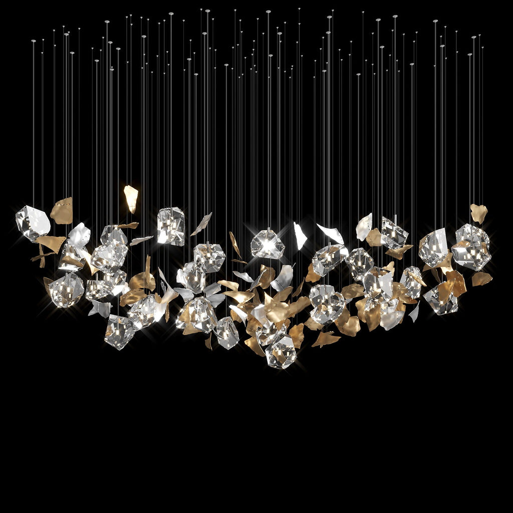 Crystal Leaf Scatter Chandelier