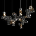 Smoke Cube Grid Chandelier