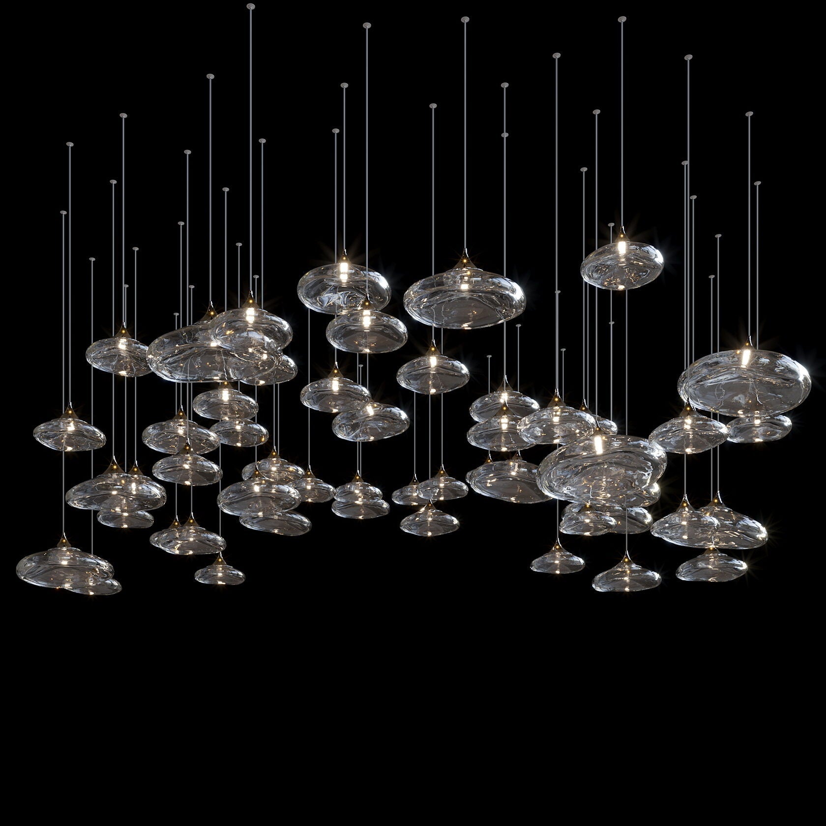 Smoke Saucer Drift Chandelier