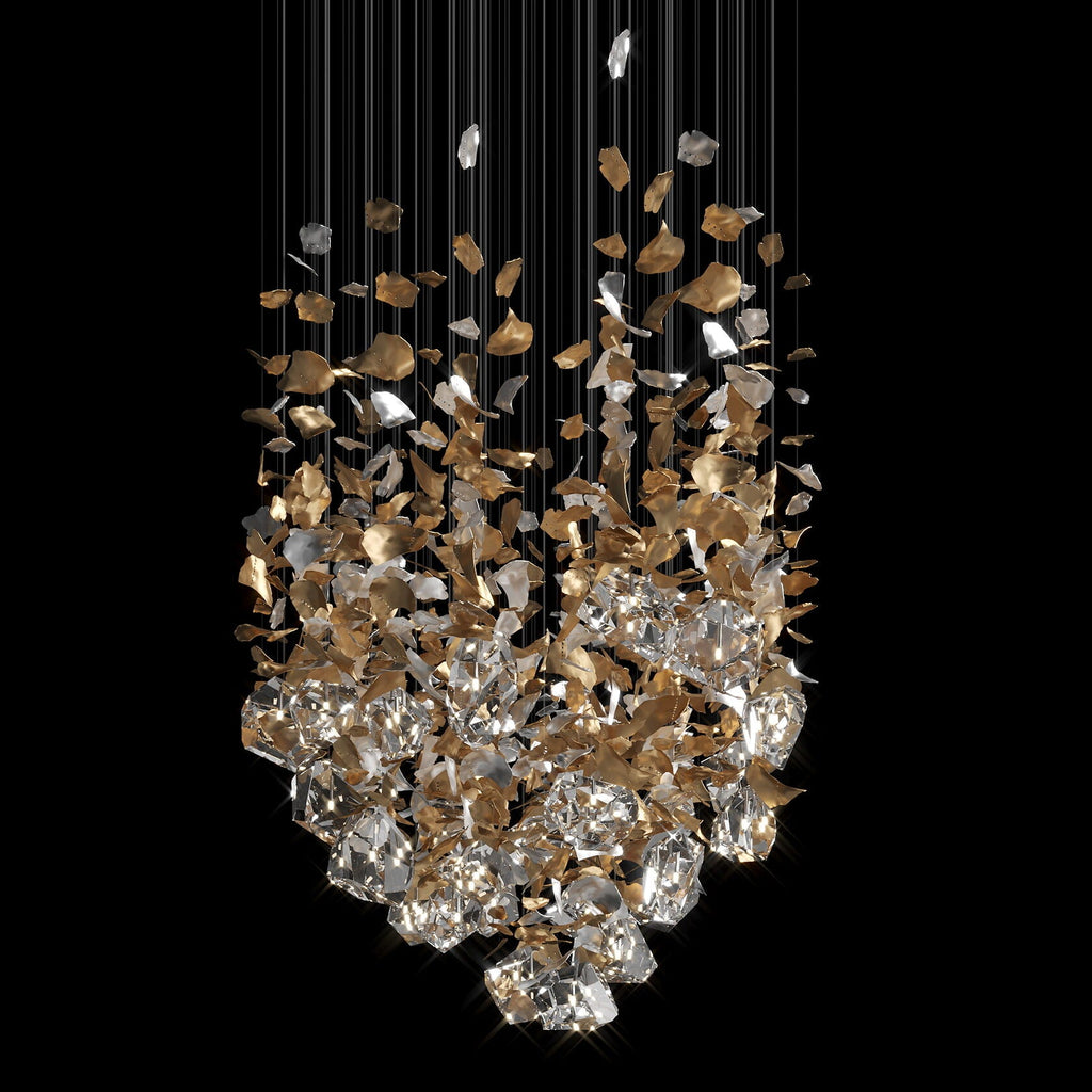 Crystal Leaf Scatter Chandelier