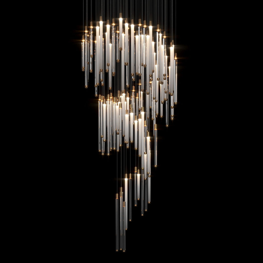 Linear Tube Rain Chandelier