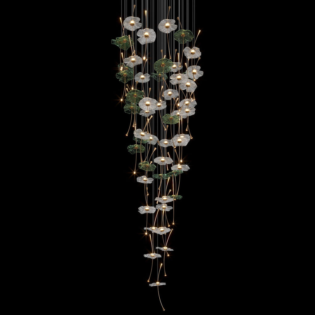 Glass Lotus Pond Chandelier