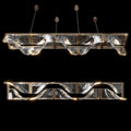 Crystal Wave Beam Chandelier