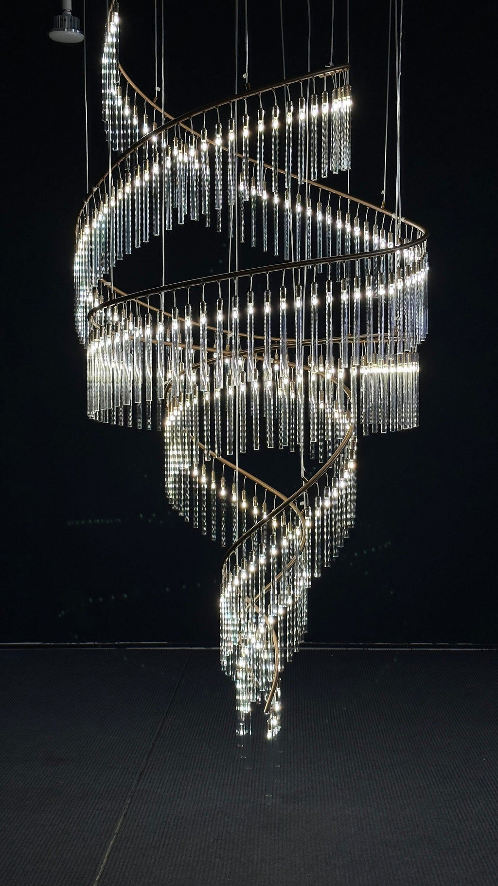 Spiral Crystal Ribbon Chandelier