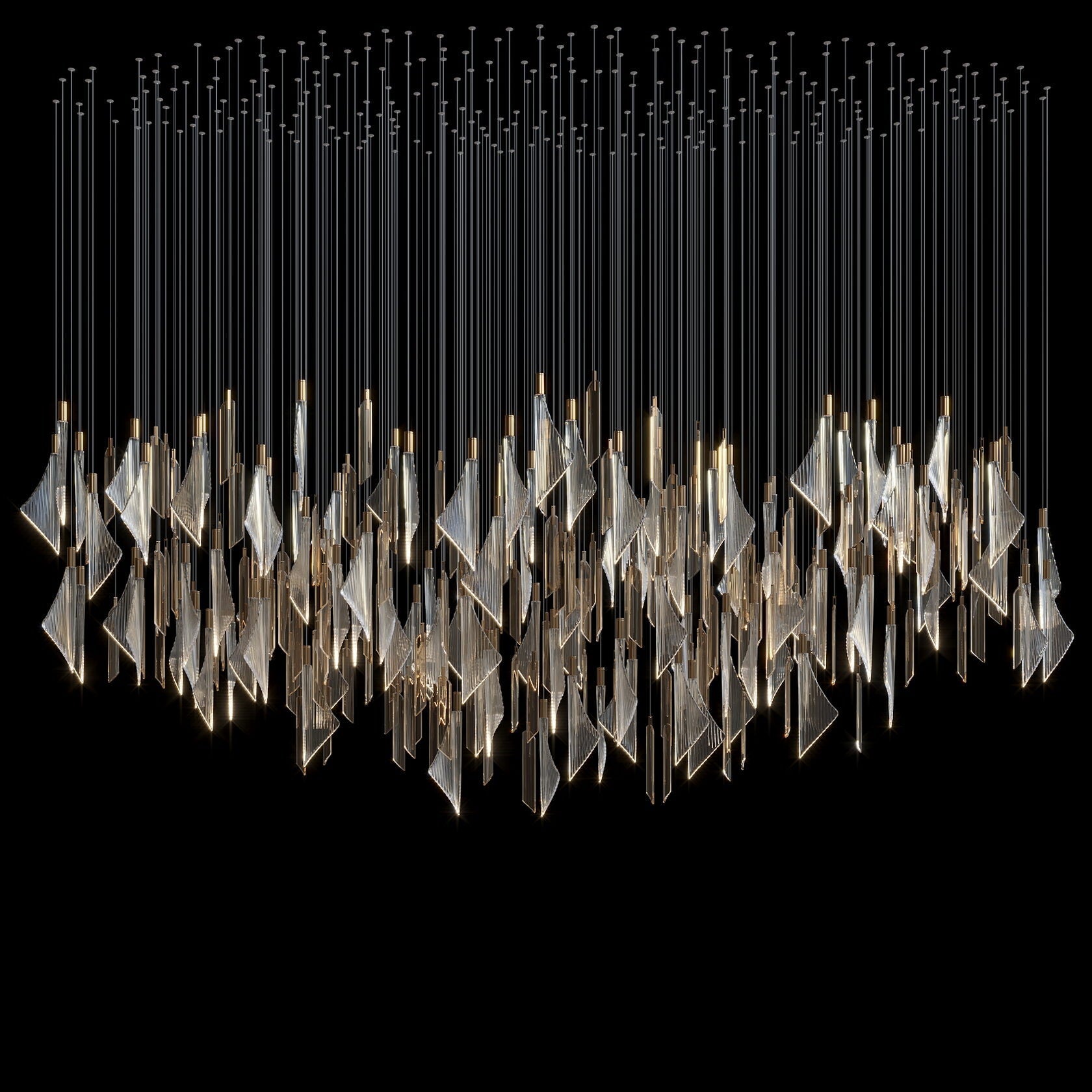 Crystal Sail Cascade Chandelier