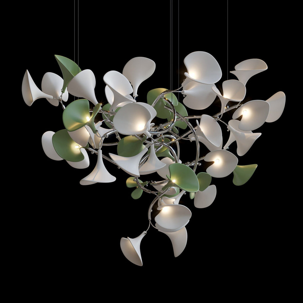 Monochrome Calla Vine Chandelier