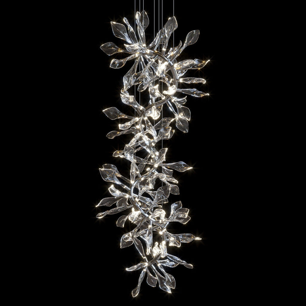 White Calla Orbit Chandelier