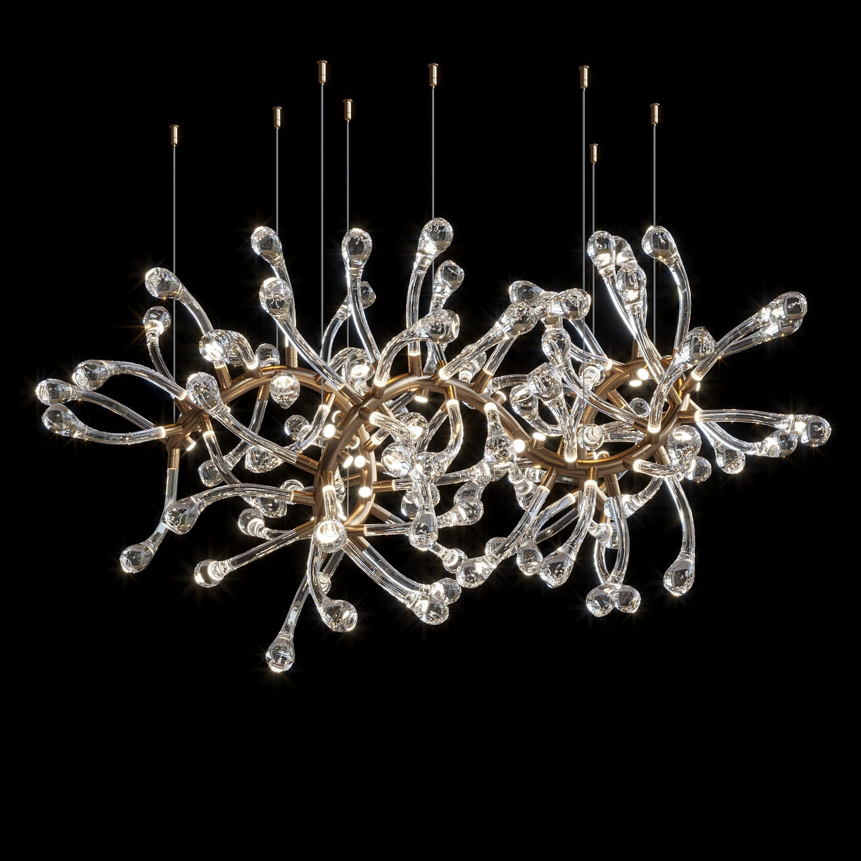 Crystal Tendril Vine Chandelier