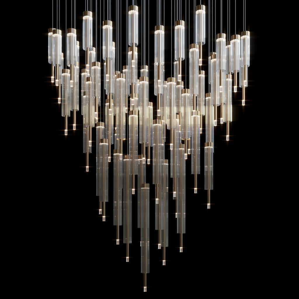 Crystal Tube Rain Chandelier
