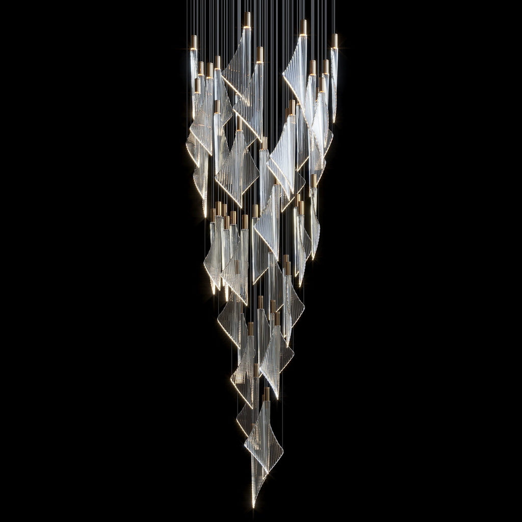 Crystal Sail Cascade Chandelier