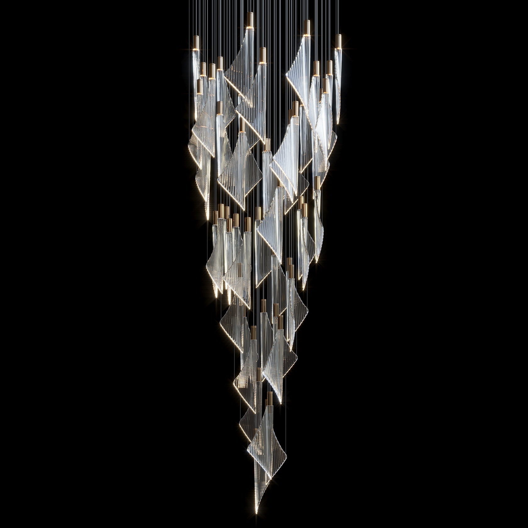Crystal Sail Cascade Chandelier