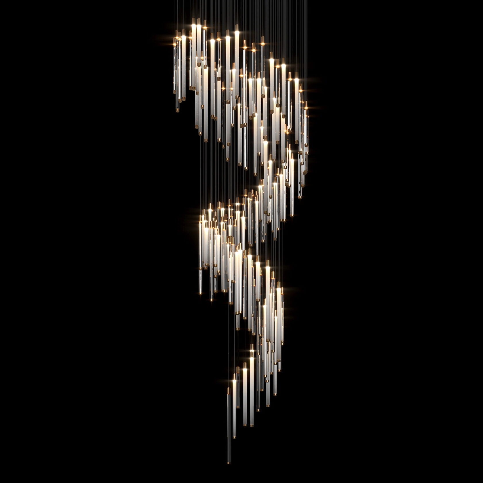 Linear Tube Rain Chandelier