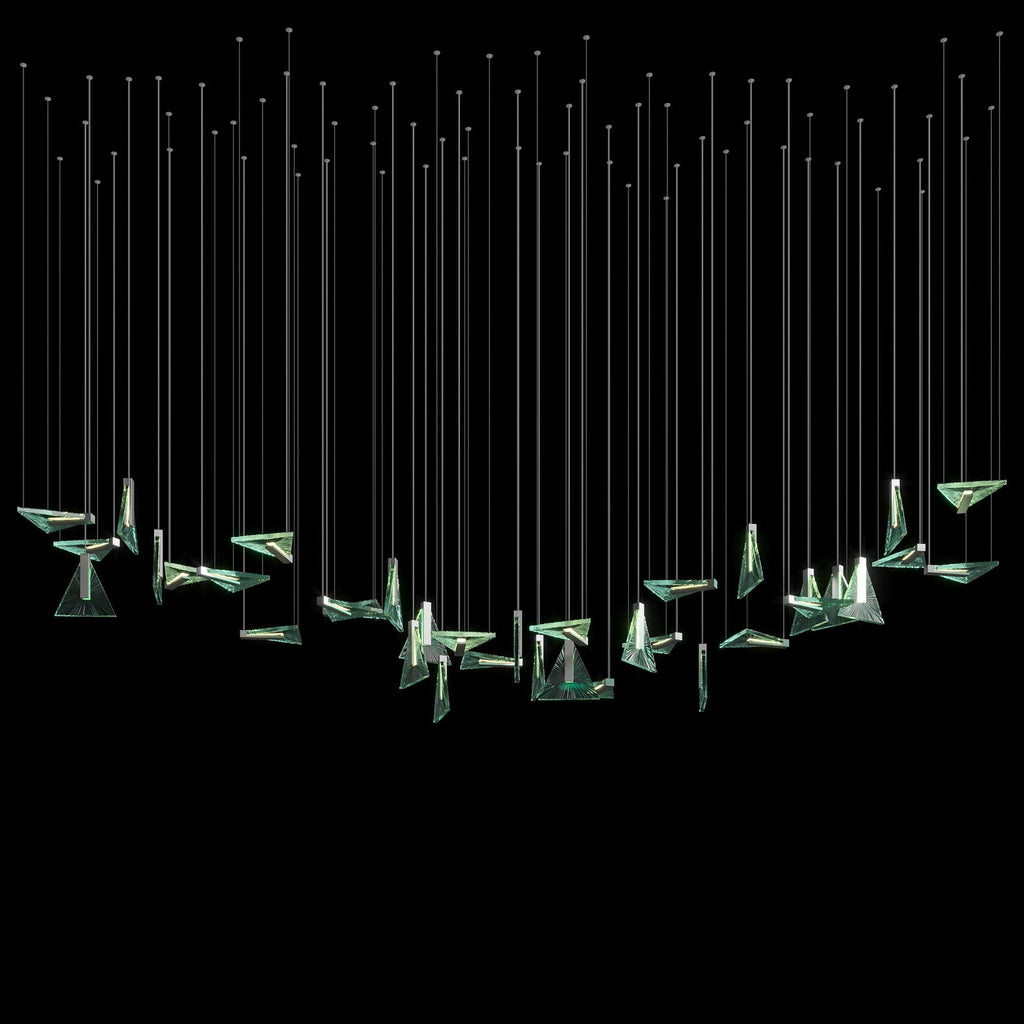 Green Prism Kite Chandelier