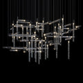 Crystal Beam Grid Chandelier