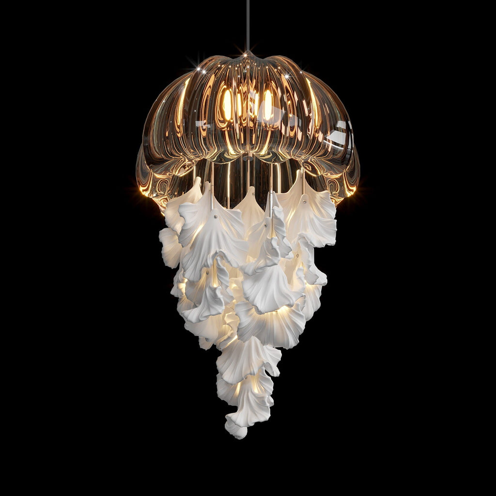 Mauve Jellyfish Cascade Chandelier