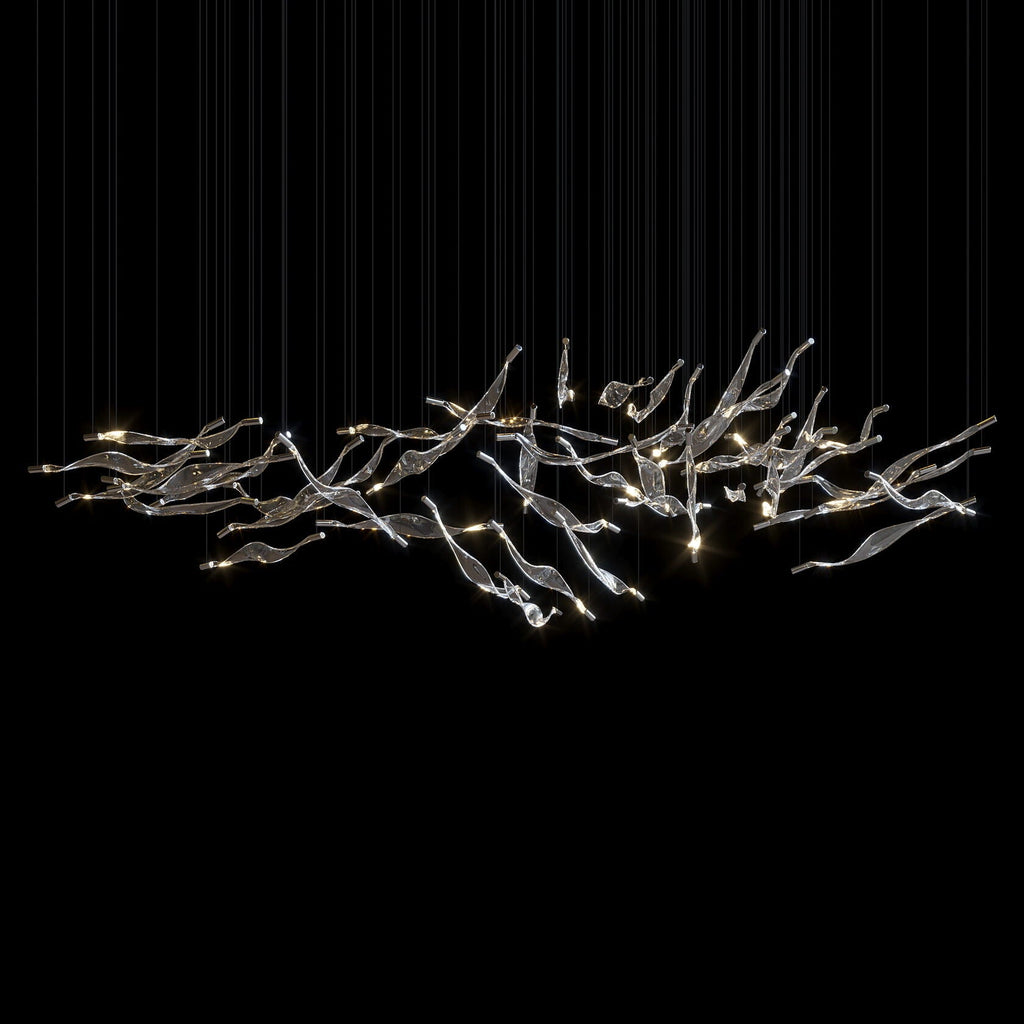 Blush Ribbon Wave Chandelier