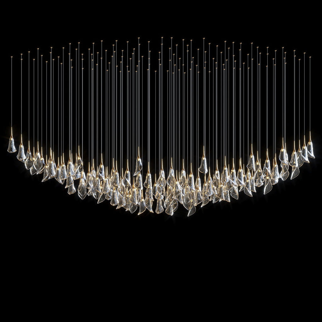 Crystal Petal Drop Chandelier
