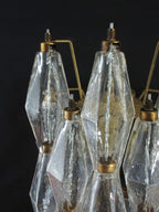 Murano Wall Lamp | 16 Clear Poliedri Glass | Set of 2