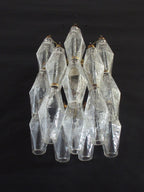 Murano Wall Lamp | 16 Clear Poliedri Glass | Set of 2