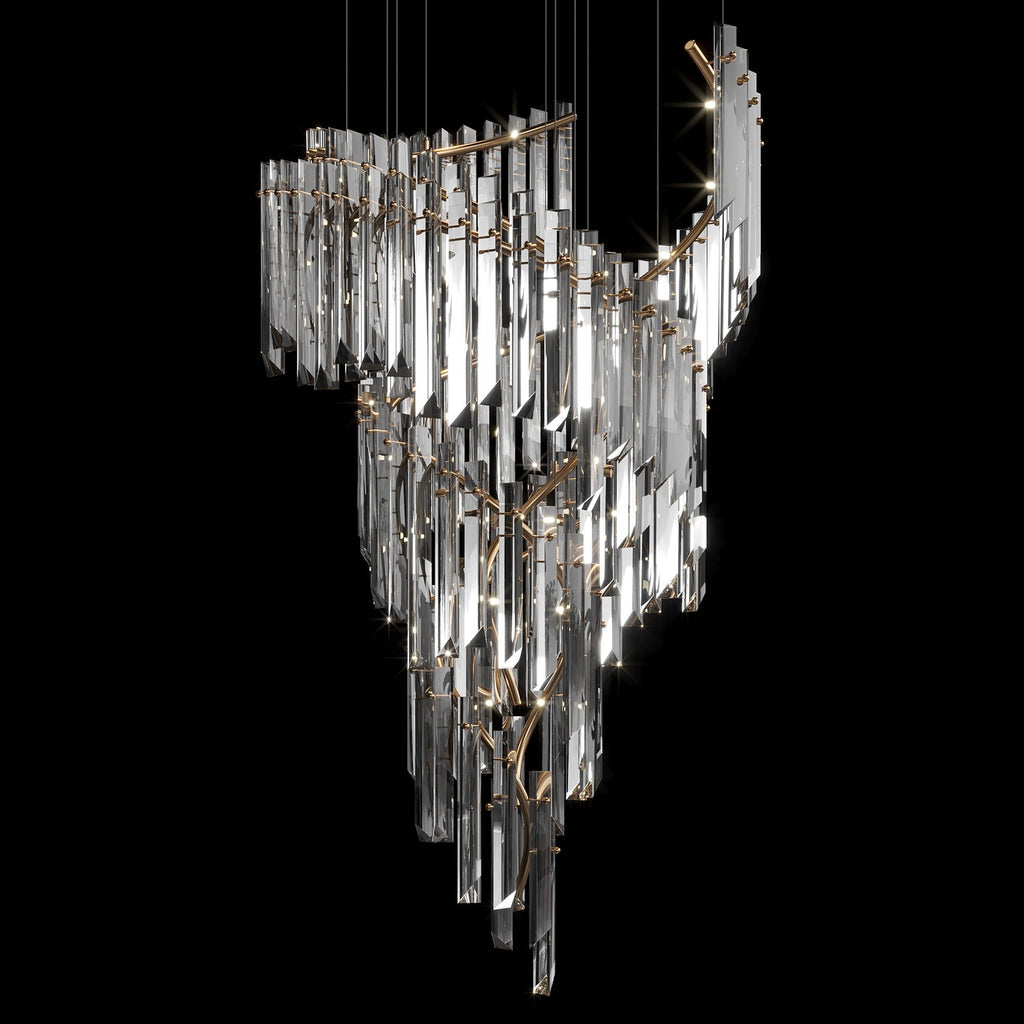 Crystal Prism Waterfall Chandelier
