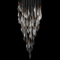 Smoke Feather Cascade Chandelier