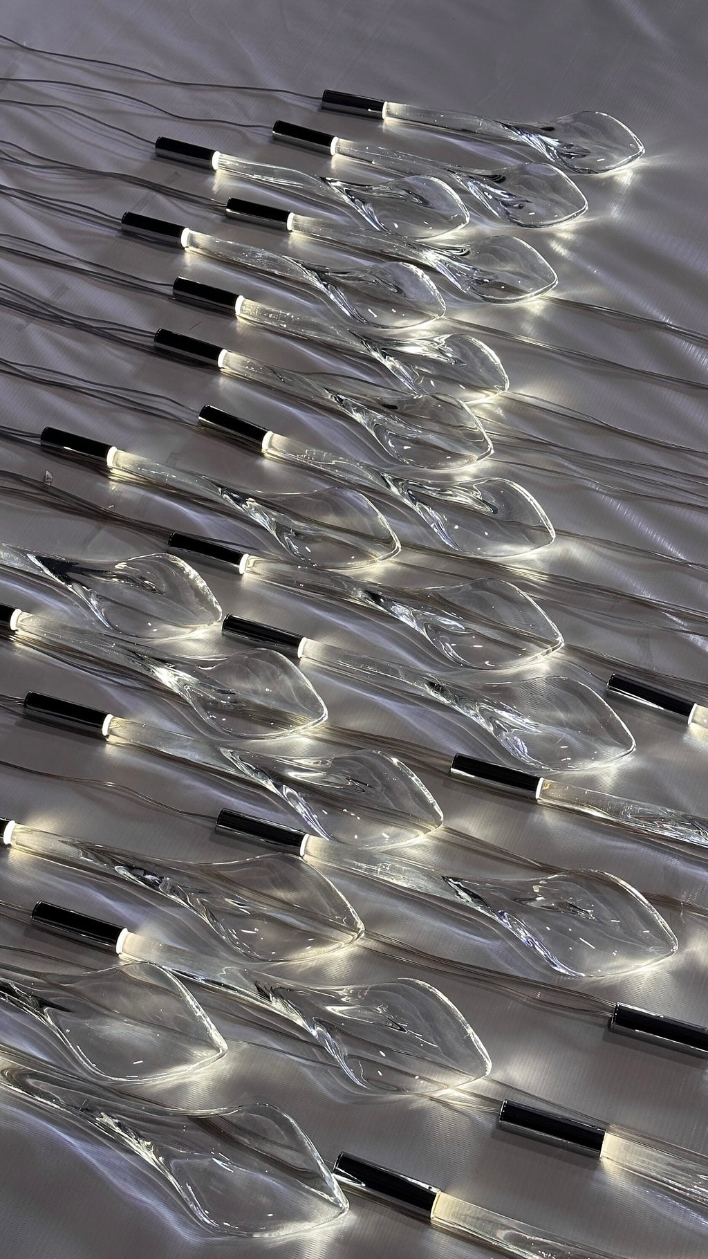 Crystal Flame Rain Chandelier