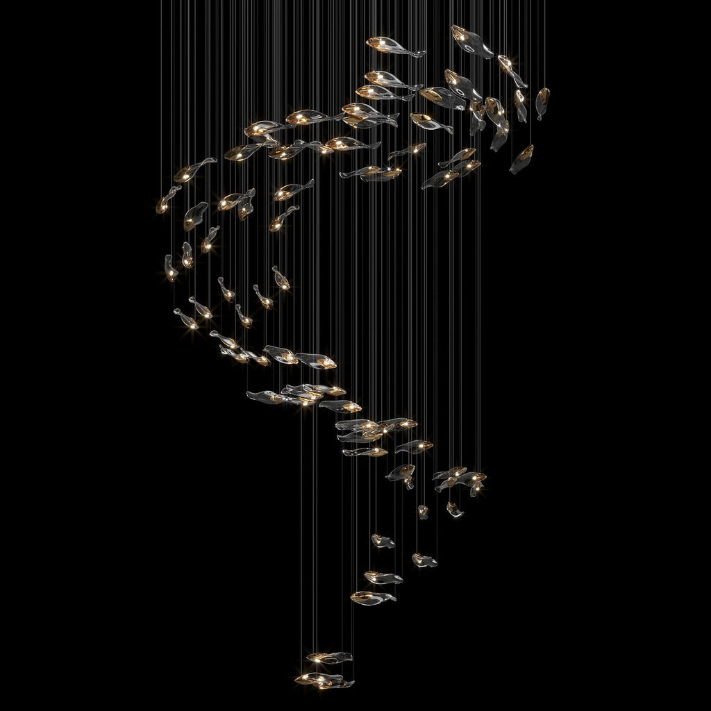 Smoke Glass Current Chandelier