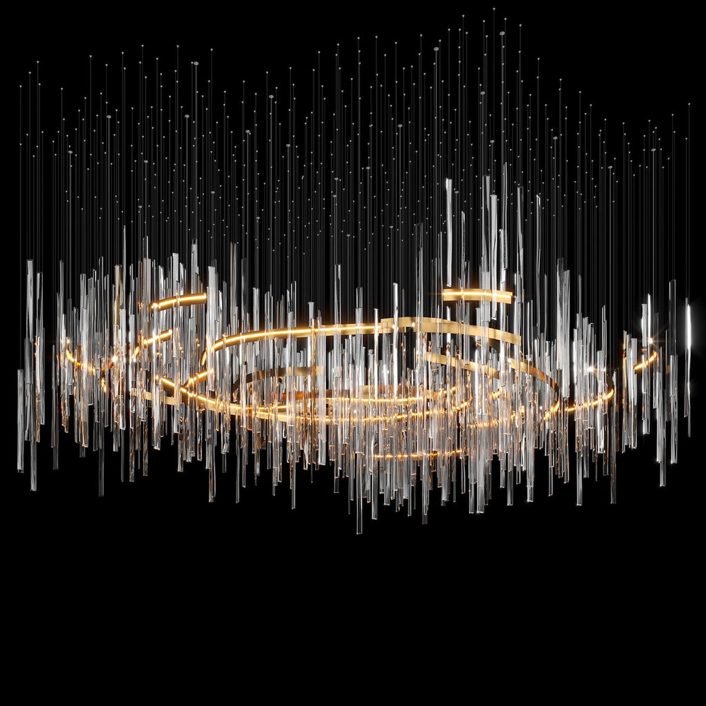 Crystal Rain Halo Chandelier