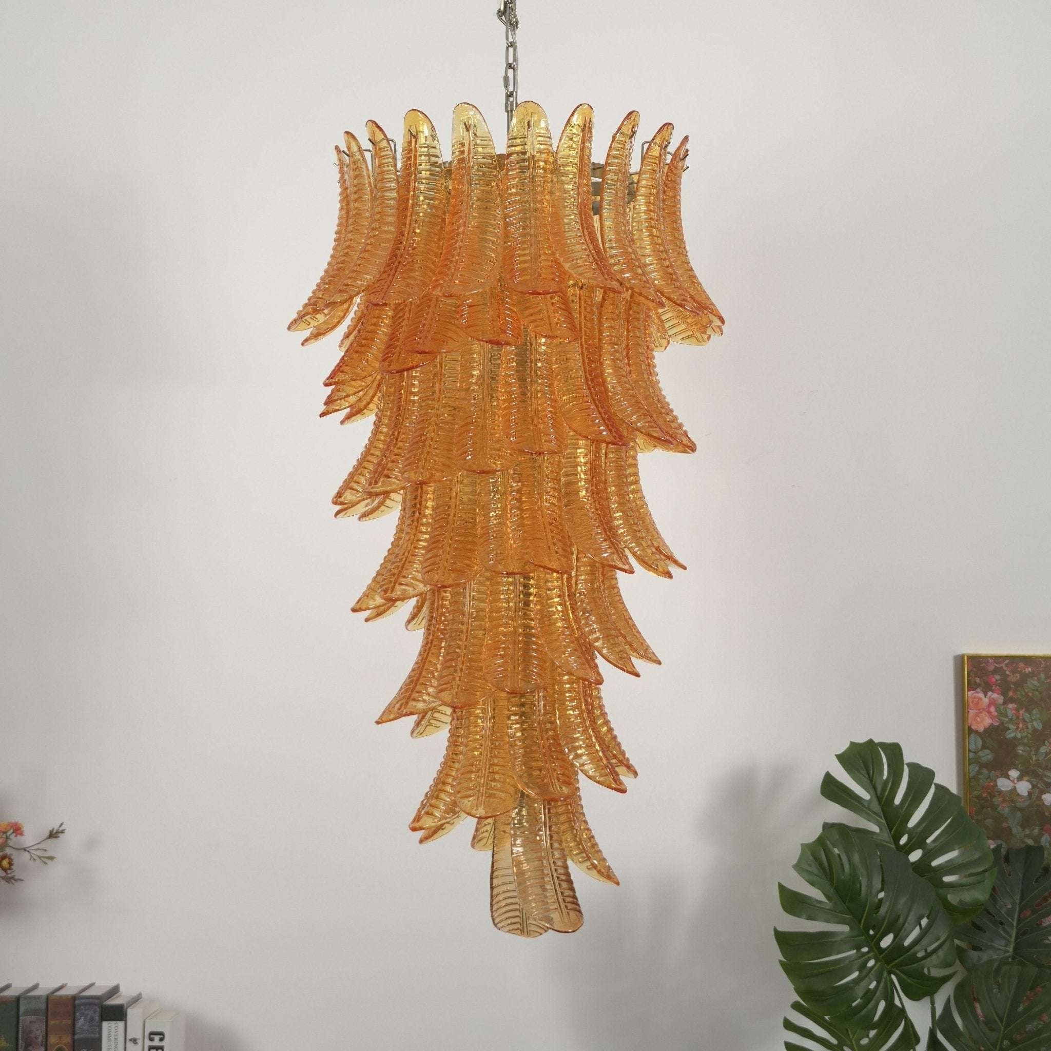 Luxury Amber Leaf Cascade Chandelier product image