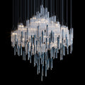 Frosted Tube Tower Chandelier
