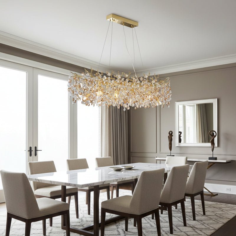 Albero Crystal Dining Chandelier by Bling Lighting Studio