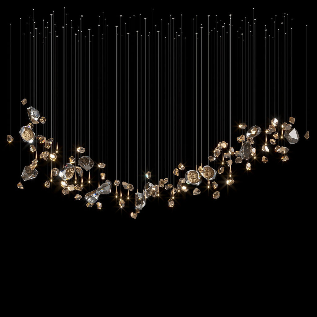 Champagne Crystal Meteor Chandelier