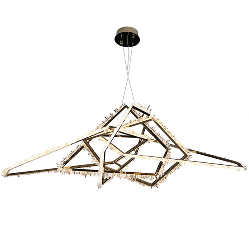 Marty Modern Rock Crystal Irregular Chandelier by Bling Lighting Studio