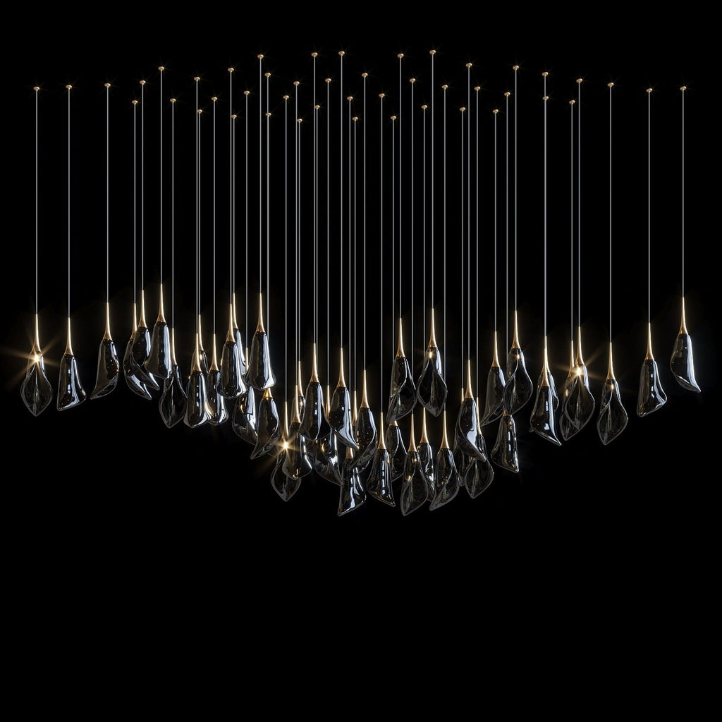 White Petal Drop Chandelier